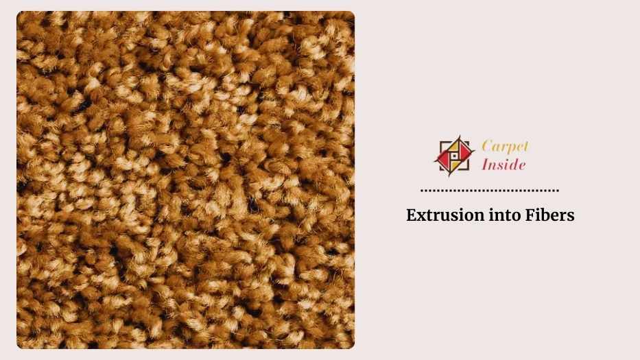 polyester carpet Extrusion into Fibers